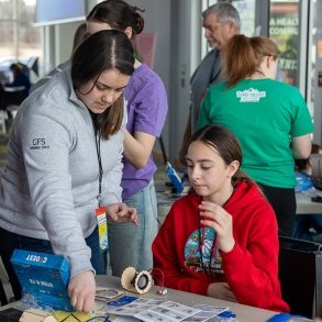 High school students were on a project for Early College Career Academy