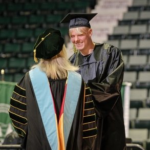 Emil Gustafsson receives his diploma at Commencement 2024