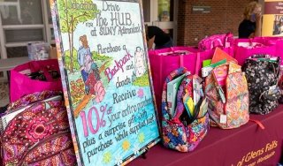 Image for news article SUNY Adirondack receives gift of school supplies