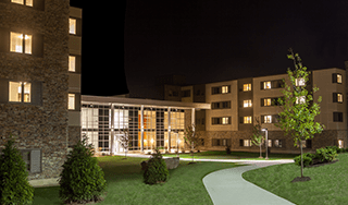 Exterior shot of the SUNY Adirondack Residence Hall