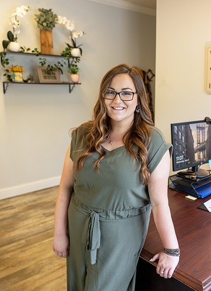 Ashley McCarthy is seen in her office 